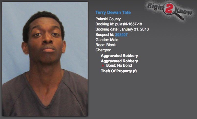 A Little Rock man, now charged in a string of 12 armed robberies, was arrested Tuesday less than a half mile from several of the University Avenue businesses robbed during the crime streak, according to the city's Police Department