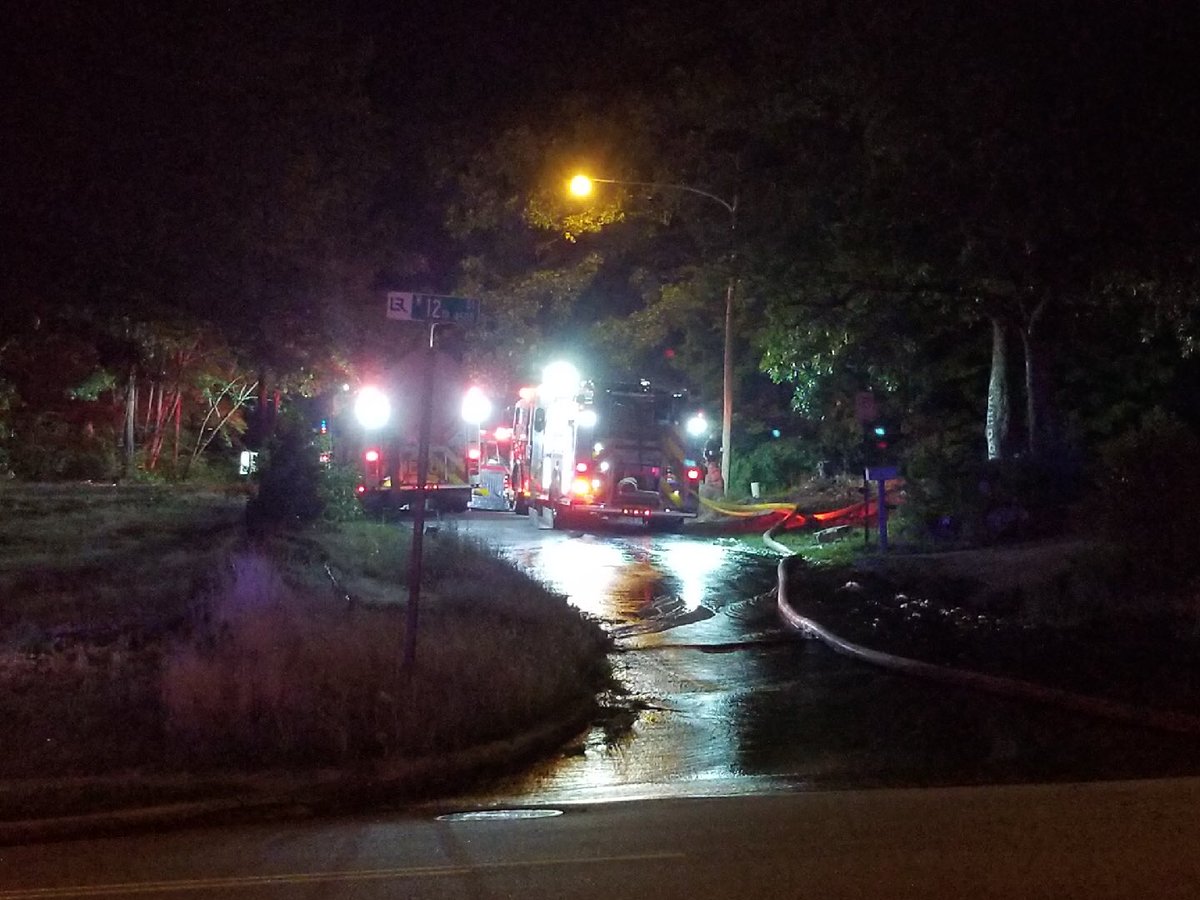 Little Rock FD working house fire on 12th St.   