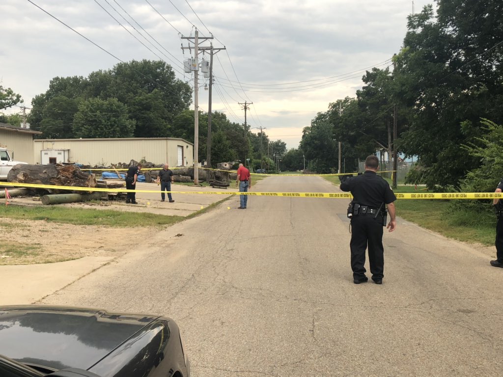 Jonesboro police are working the scene of a shooting on Burke Avenue.