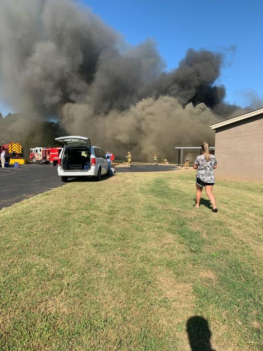 Searcy Faith Assembly of God on Highway 16, just north of Searcy, is on fire. Multiple fire departments, deputies and Office of Emergency Management on scene (photos: White County Sheriff's Office)