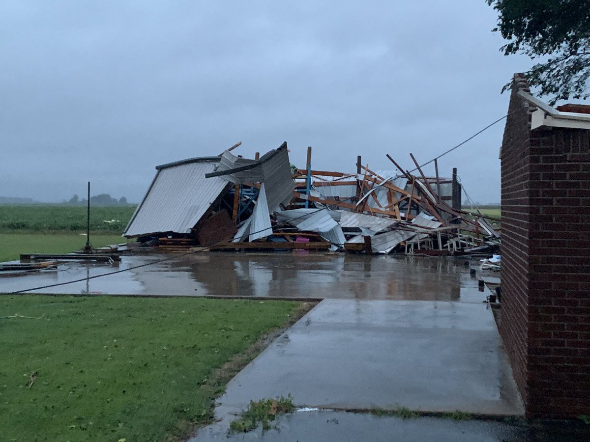 This is Refuge General Baptist Church in Lake City Arkansas. All of the buildings on their campus destroyed