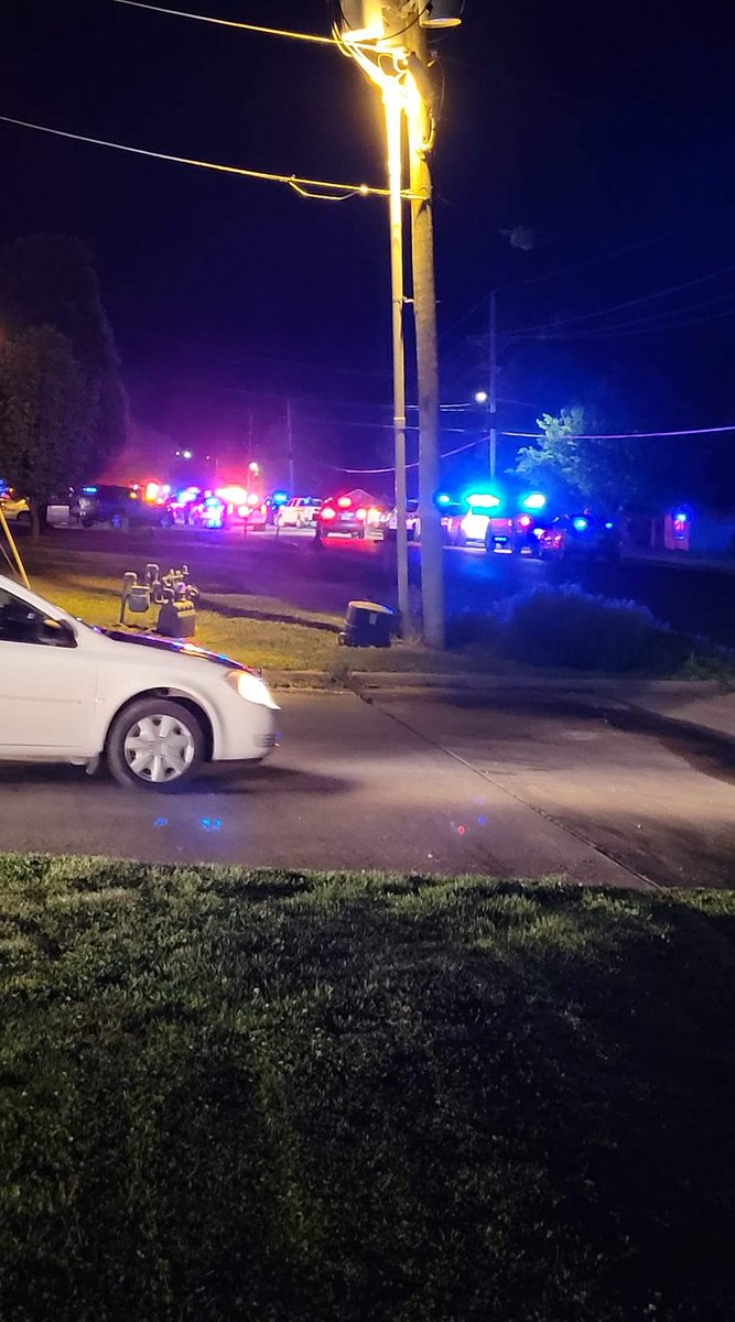 Scene of the officer involved shooting in Prairie Grove tonight.  Police plan to give an update around 10:15