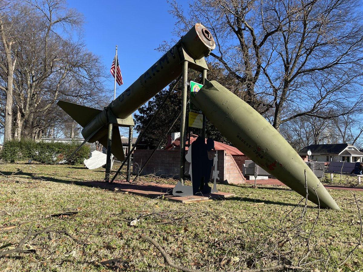 Trumann Monday morning as crews work to restore power and clean up debris from Friday's tornado here. Fire Chief tells about 200 homeuildings were damaged, including the fire station (& veteran memorial). 