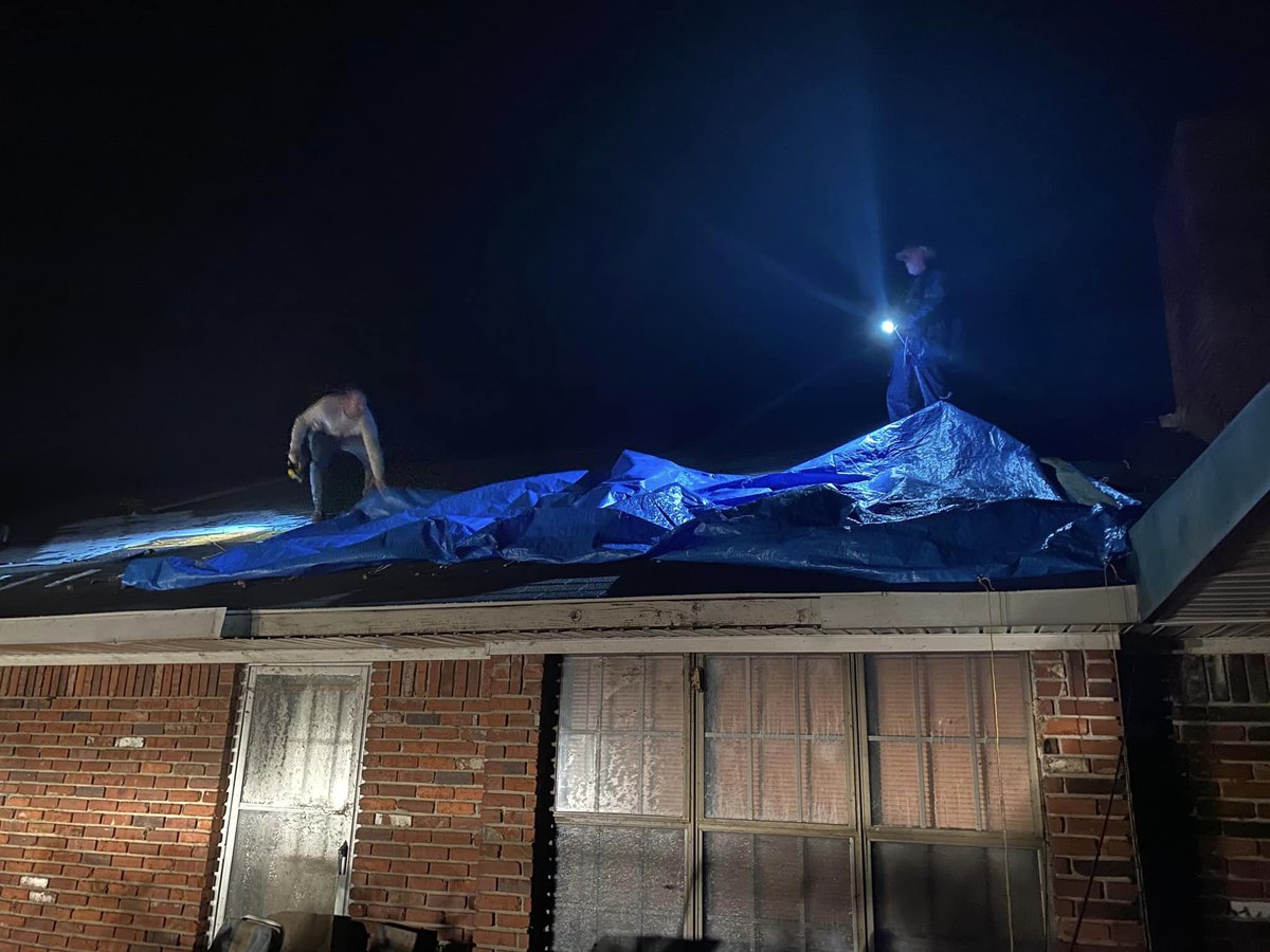 Possible tornado damage in Kirby (Pike county) earlier this evening from Mona Dunlap
